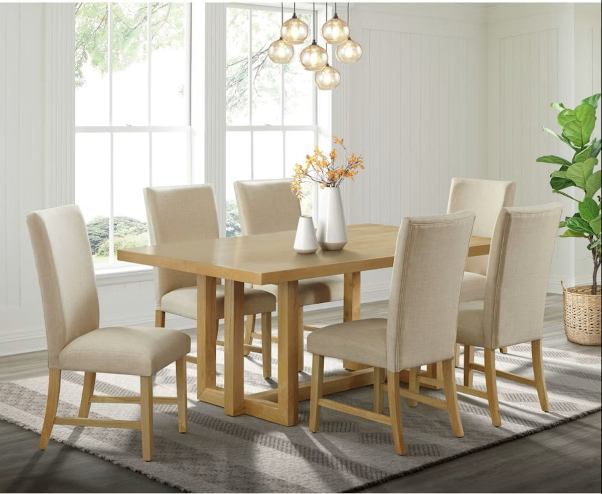 Morris Dining Table with Wood Top in Natural - Jack’s Furniture and More (Laredo, TX)