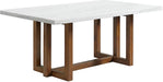 Elements International Morris Dining Table with Marble Top in Espresso image