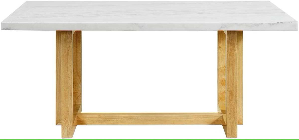 Morris Dining Table with Marble Top in Natural - Jack’s Furniture and More (Laredo, TX)