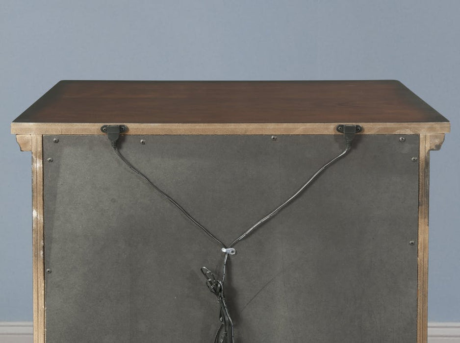 Kingston 3 Drawers Nightstand w/ Power in Walnut - Jack’s Furniture and More (Laredo, TX)