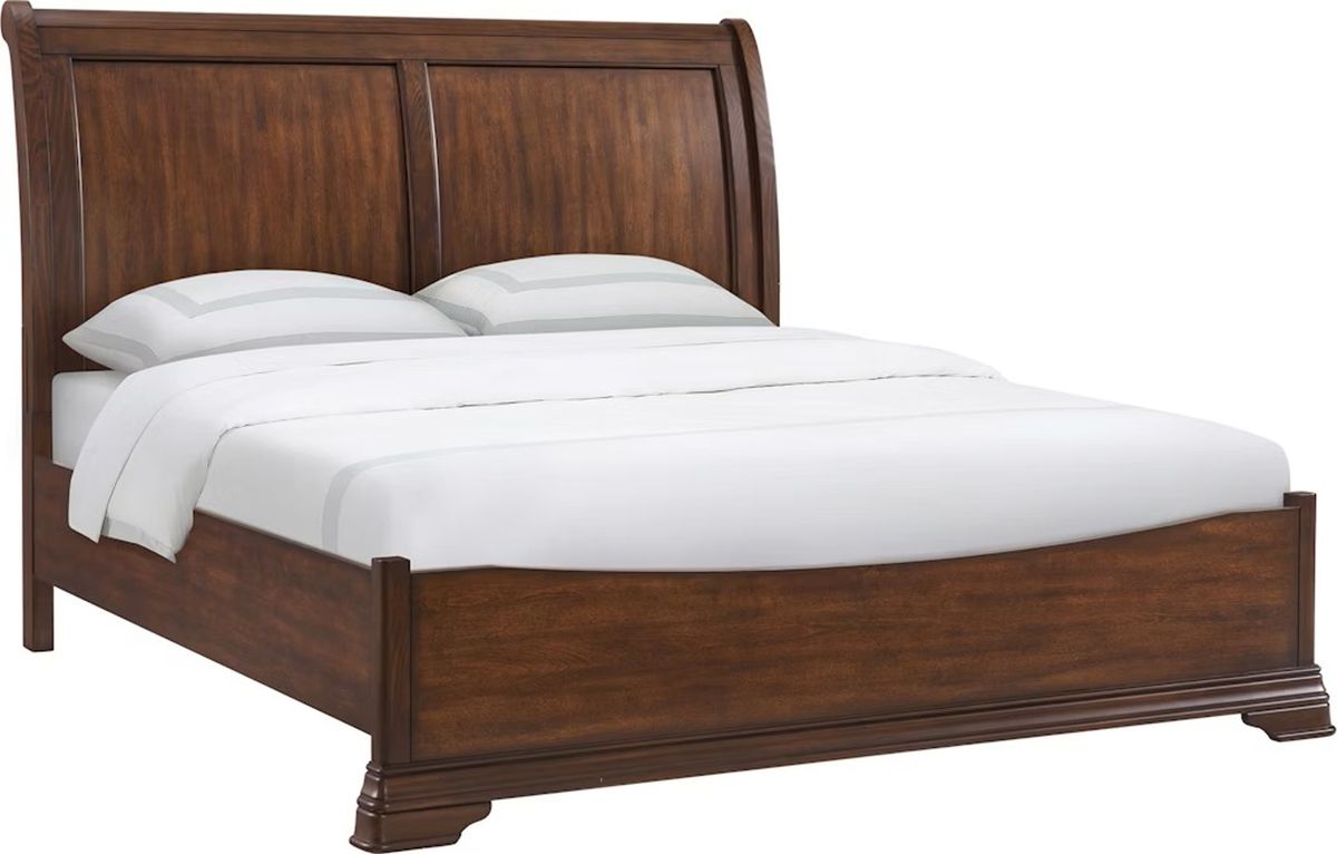Elements International Phillipe King Panel Bed in Brown image