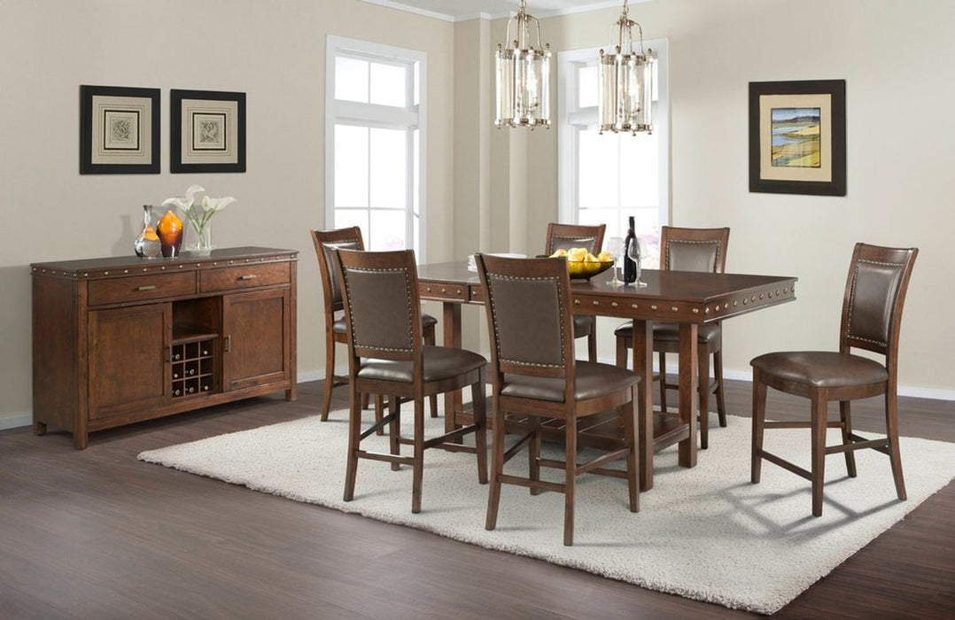 Prescott Counter Height Dining Table in Walnut - Jack’s Furniture and More (Laredo, TX)