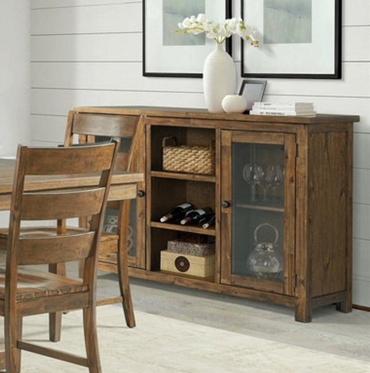 Elements International Silas Server in Warm Brown image
