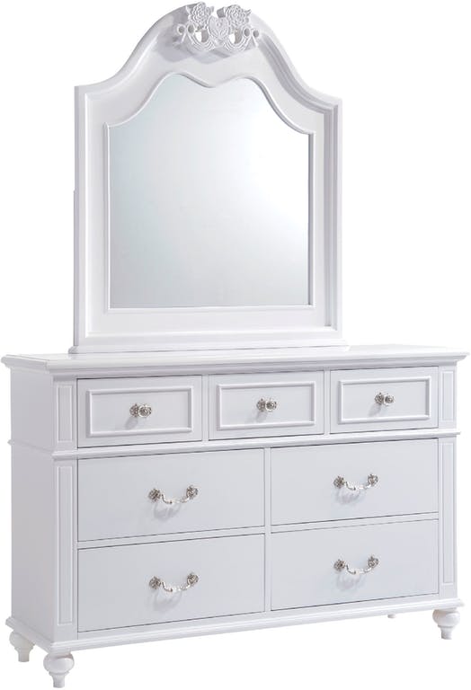 Alana Mirror in White Lacquer - Jack’s Furniture and More (Laredo, TX)