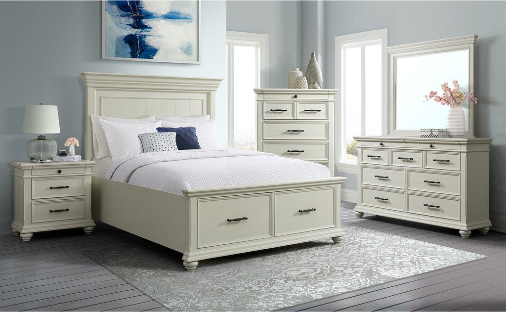 Slater Queen Storage Bed in White SR650QB - Jack’s Furniture and More (Laredo, TX)