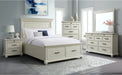 Slater Queen Storage Bed in White SR650QB - Jack’s Furniture and More (Laredo, TX)