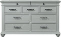 Elements International Slater 9 Drawer Dresser in Grey image