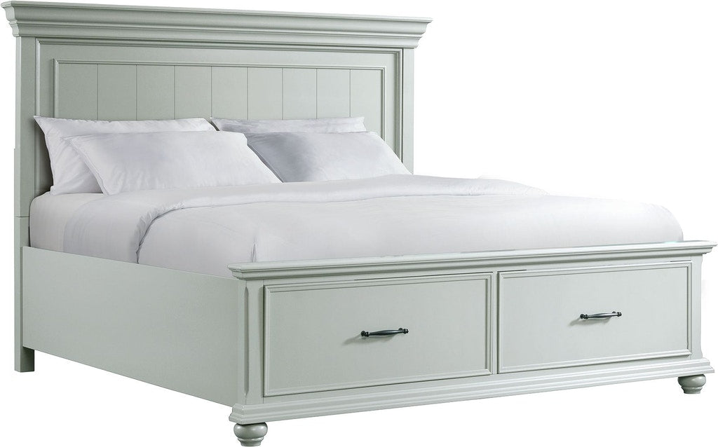 Slater Queen Storage Bed in Grey - Jack’s Furniture and More (Laredo, TX)
