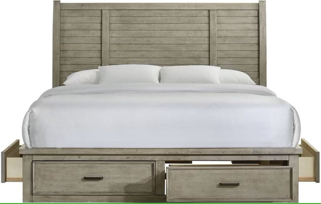 Sullivan King Storage Bed in Drift Grey - Jack’s Furniture and More (Laredo, TX)