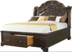 Tabasco Queen Storage Bed in NC Cherry Lacquer - Jack’s Furniture and More (Laredo, TX)