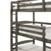 Trey Twin Over Twin Over Twin Bunk Bed in Wire Brushed Grey - Jack’s Furniture and More (Laredo, TX)
