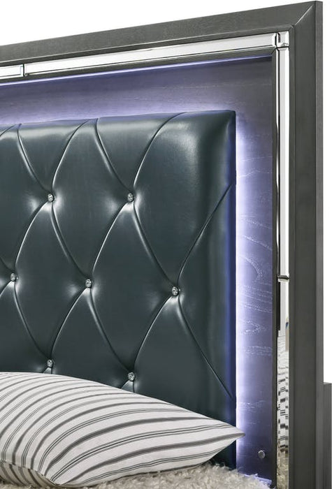 Titanium King Storage Bed in Gray - Jack’s Furniture and More (Laredo, TX)