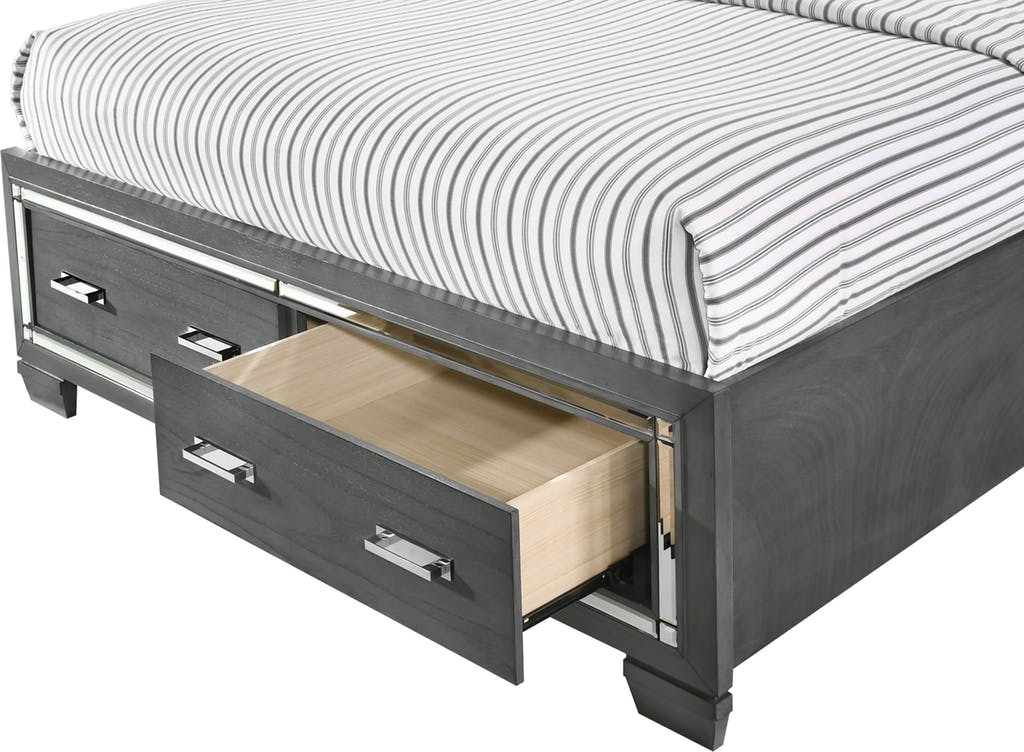 Titanium Queen Storage Bed in Gray - Jack’s Furniture and More (Laredo, TX)