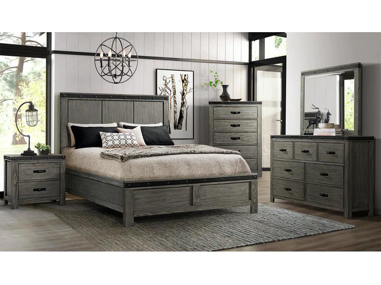 Wade King Bed in Gray - Jack’s Furniture and More (Laredo, TX)