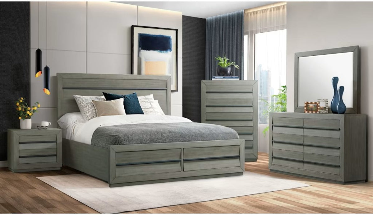 Zig Queen Storage Bed in Grey - Jack’s Furniture and More (Laredo, TX)